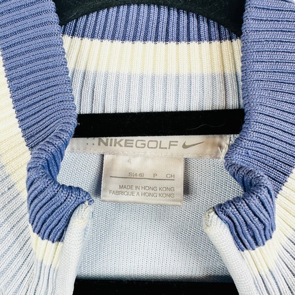 Nike Golf Knit Zipped Bomber Jacket Women Size Small‎ 4-6 Color Blue - Picture 3 of 5